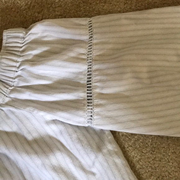 Off the shoulder white striped top - Picture 3 of 3